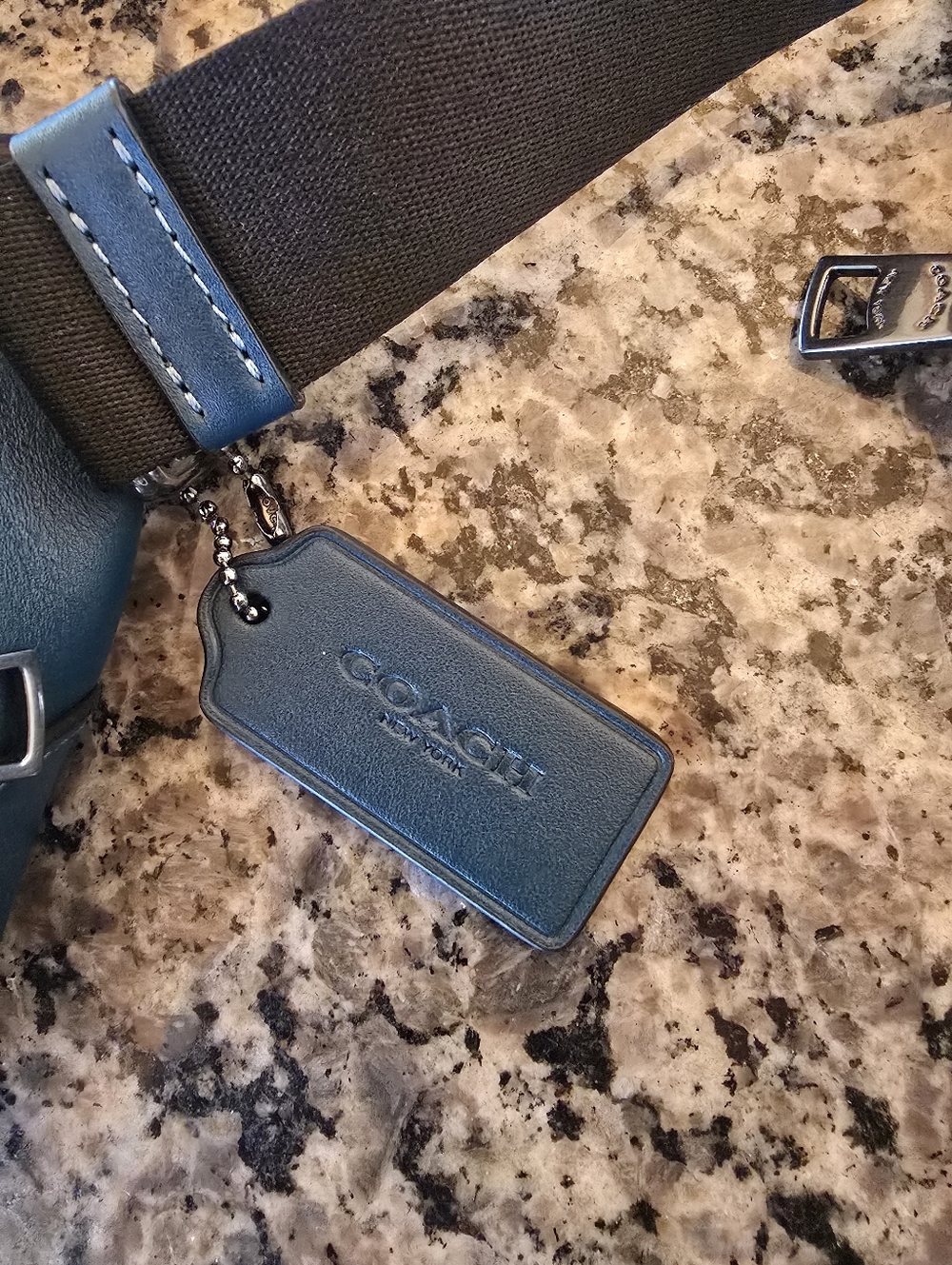 New! Teal Blue Coach Bum Bag, Fanny Pack, Cross-body With Coin Purse Attachment - Picture 6 of 11